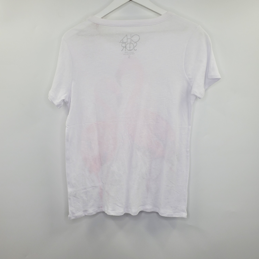 Chaser Flamingoes Big Graphic Tee Cotton Shirt White NEW - Picture 3 of 6